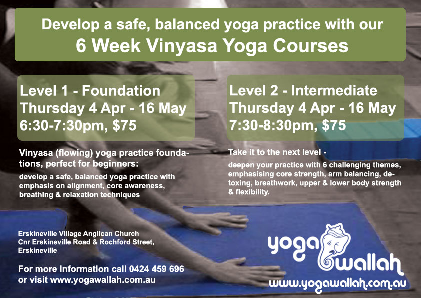 Yoga foundation courses flyer