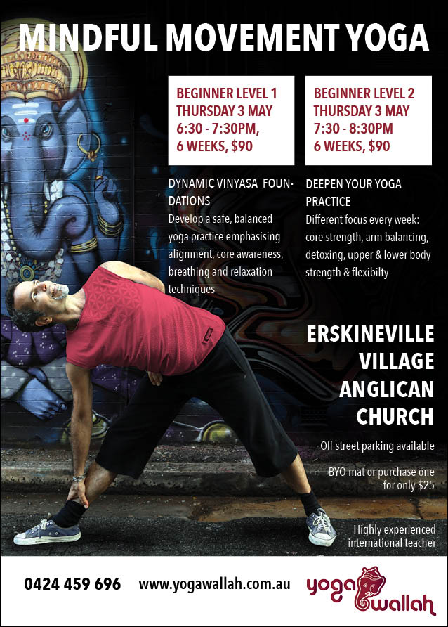 Mindful mindment yoga course flyer